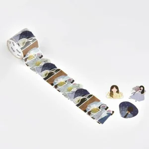 BANDE | Rollo de Pegatinas Washi (90) - Girl with bouquet