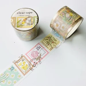 MIND WAVE | Masking Tape 30 mm x 3 m CLEAR Flower Stamp - No 95167
