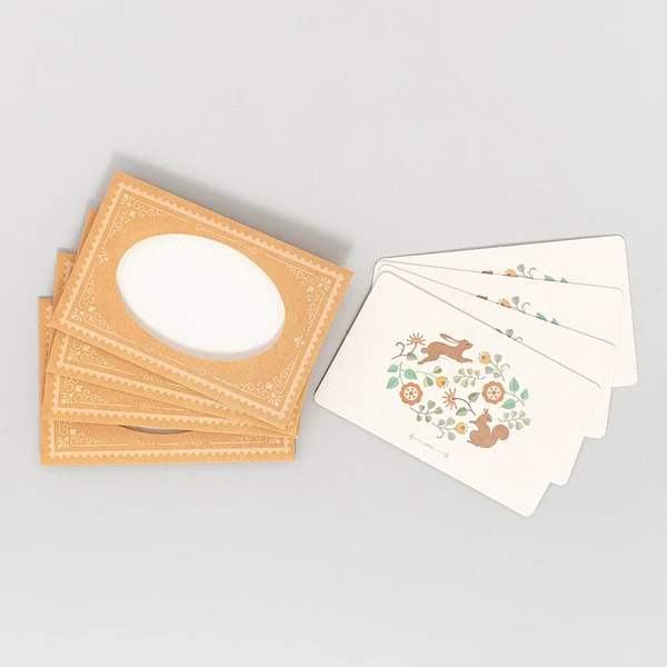 NB CO. | Set Mini Tarjetas y Sobres Troquelados (4) ANTIK PIAC - Beige - Imagen 2