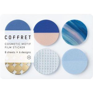 KING JIM | Pegatinas Coffret COSMETIC MOTIF - Circle Horizon Blue