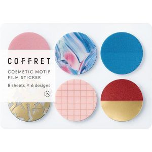 KING JIM | Pegatinas Coffret COSMETIC MOTIF - Circle Pink Float