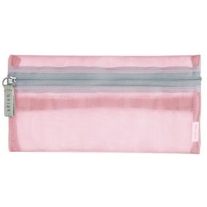 KOKUYO | Estuche malla Slish - Light Pink