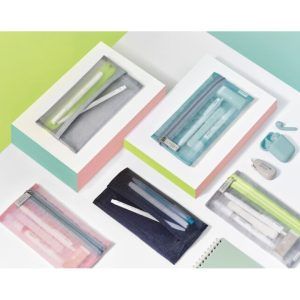 KOKUYO | Estuche malla Slish - Light Pink