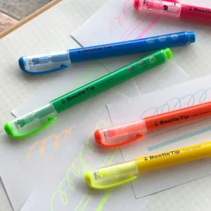 KOKUYO | Pack 5 Subrayadores Doble Punta BEETLE Tip - 3 Way
