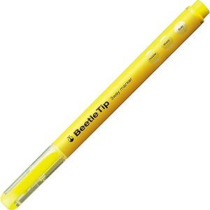 KOKUYO | Subrayador Doble Punta BEETLE Tip 3 Way - Amarillo