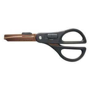 KOKUYO | Tijeras y Cutter 2 Way HAKOAKE - Titanio Negro