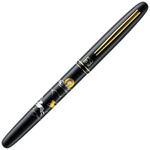 KURETAKE | Pluma Fude Pen URUSHI - MAKI-E Rabbits Black