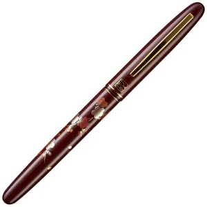 KURETAKE | Pluma Fude Pen URUSHI - MAKI-E Rama de Cerezo Rojo