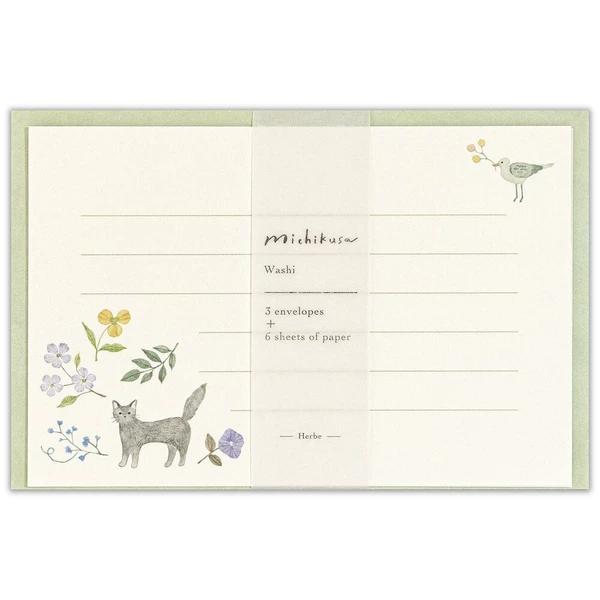 NB CO. | Set de Cartas (6) y Sobres (3) A6 MICHIKUSA - Herbe