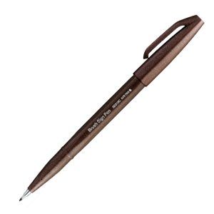 PENTEL | Brush Pen Fude Touch Sign - Marrón oscuro