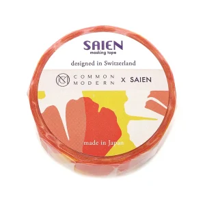 SAIEN | Masking Tape 15 mm x 7 m COMMON MODERN - Ginko Pop Valmer