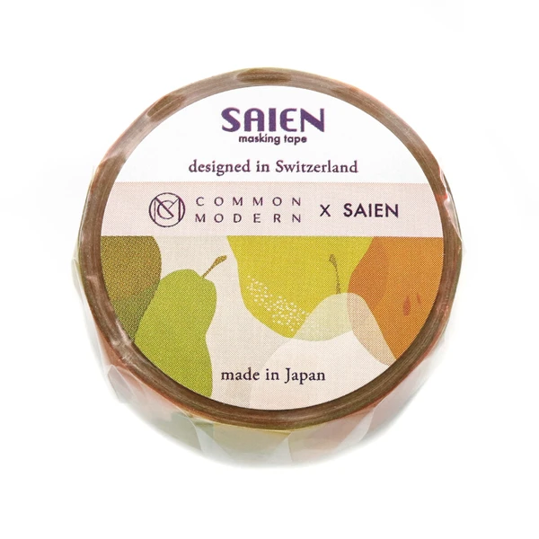 SAIEN | Masking Tape 15 mm x 7 m COMMON MODERN - In Season Poires - Imagen 2