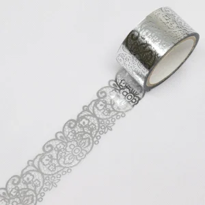SAIEN | Masking Tape 20 mm x 3 m DECORATION TAPE MONDE - Silver Romané