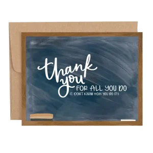 1CANOE2 | Tarjeta Agradecimiento - Chalkboard Teacher
