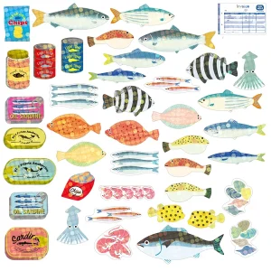 GREETING LIFE | Pegatinas holográficas Hako Seal (40) - Fresh Fish