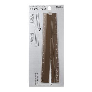 MIDORI | Regla Múltiple Aluminio 30 cm - Marrón