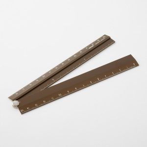 MIDORI | Regla Múltiple Aluminio 30 cm - Marrón