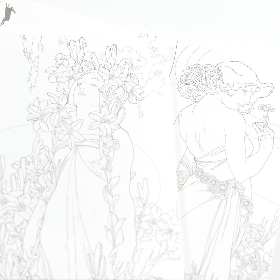 THE PEPIN PRESS | Libro postales A6 para acuarela - Alphonse Mucha - Imagen 4