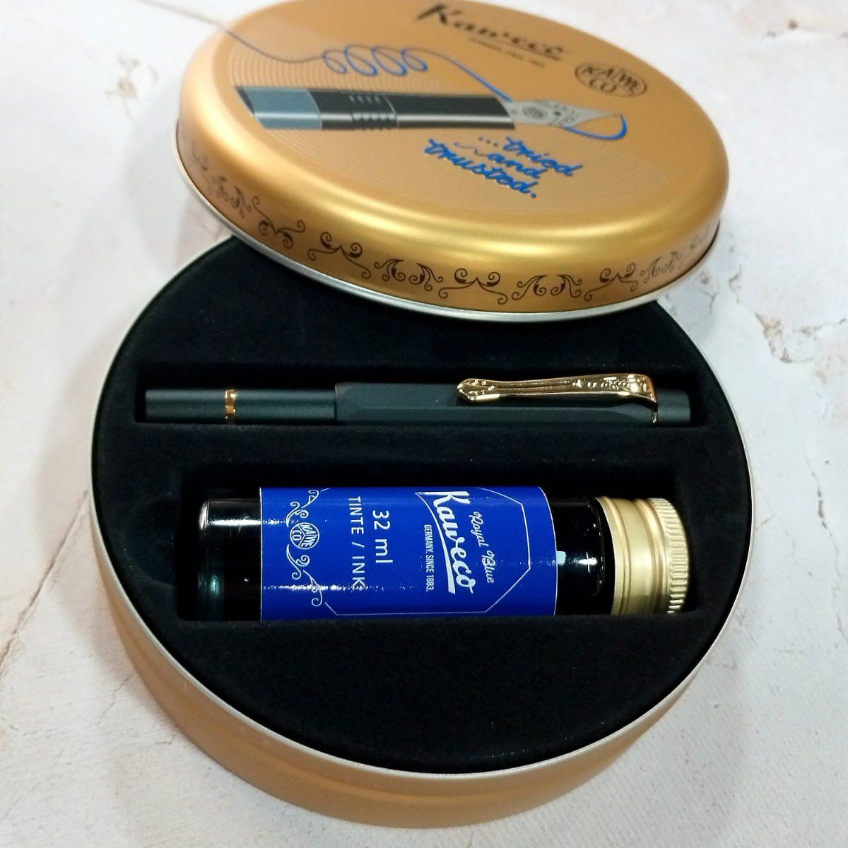KAWECO | Set Pluma Estilográfica AL SPORT PISTON - Starter Set Black - Imagen 14