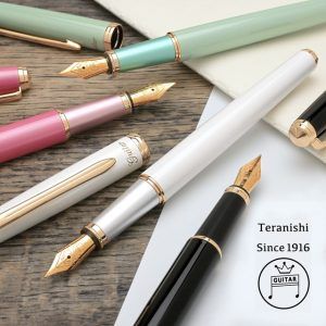 TERANISHI | Pluma estilográfica GUITAR BRILLANTE con convertidor - Pink
