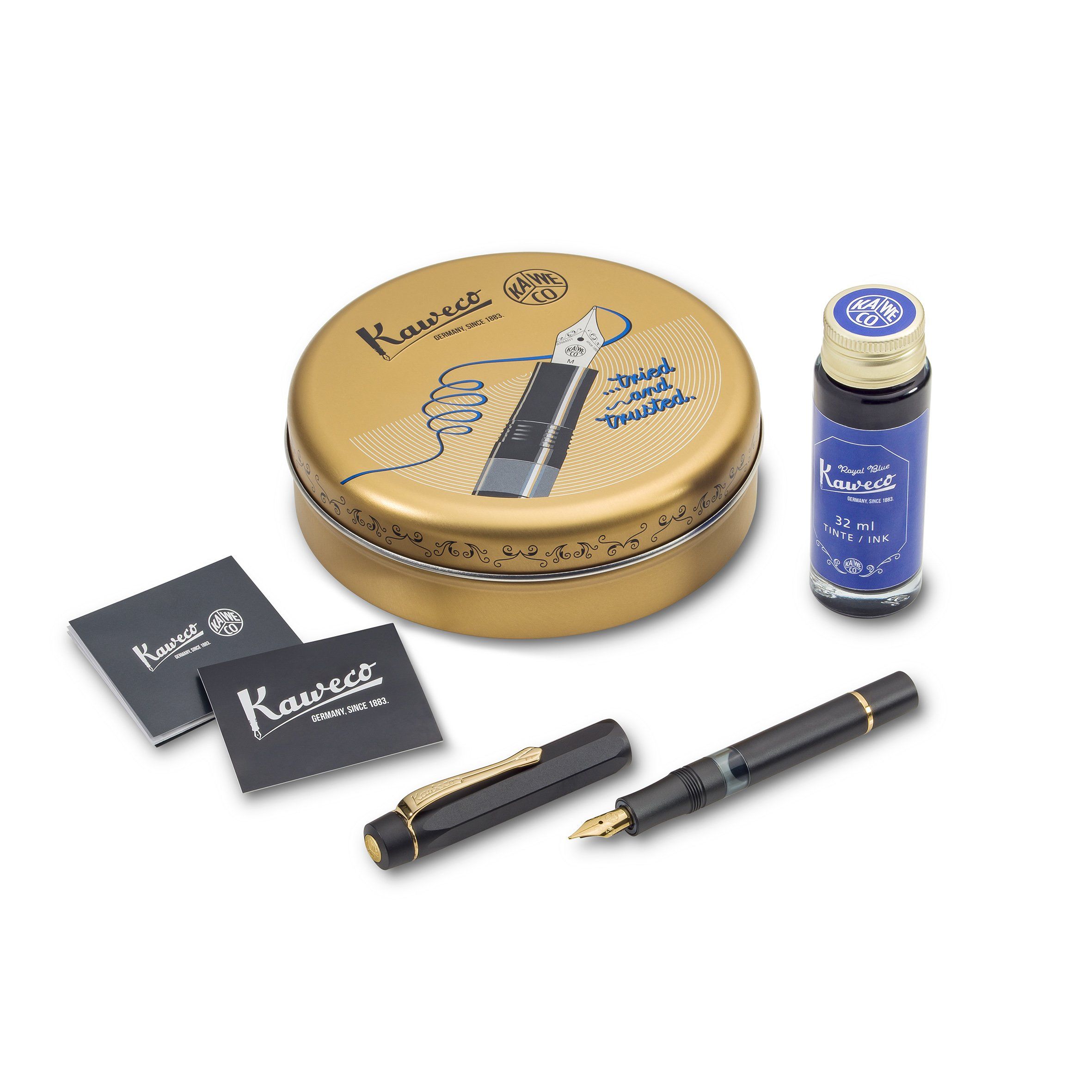 KAWECO | Set Pluma Estilográfica AL SPORT PISTON - Starter Set Black - Imagen 3