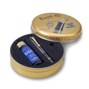 KAWECO | Set Pluma Estilográfica AL SPORT PISTON - Starter Set Black