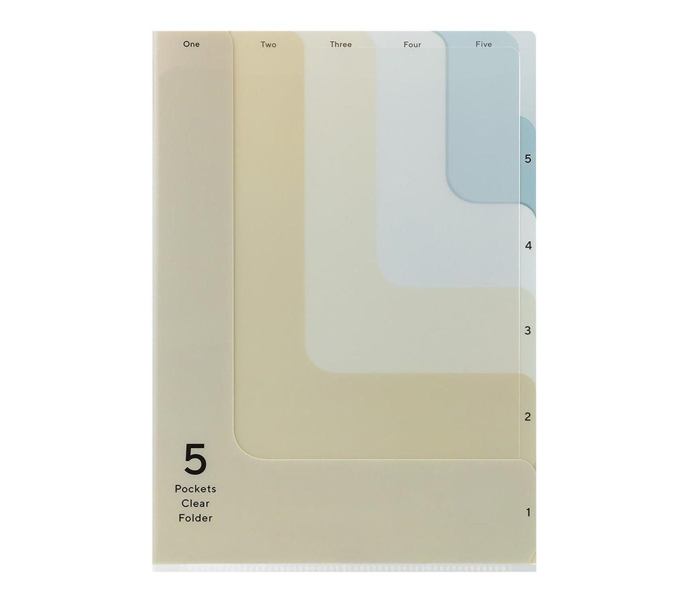 MIDORI | Archivador 5 fundas transparentes A4 - 2 Way Beige
