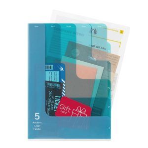 MIDORI | Archivador 5 fundas transparentes A4 - 2 Way Blue