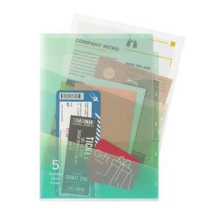 MIDORI | Archivador 5 fundas transparentes A4 - Gradation Green