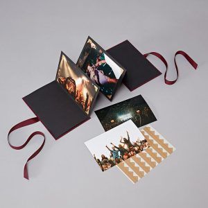 SEMIKOLON | Álbum Fotos B6 Leporello HERITAGE LINE - Burgundy