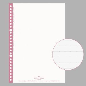 KOKUYO GOOD TOOLS | Cuaderno hojas perforadas B5 Rayado Punto 7 mm - Rosa A