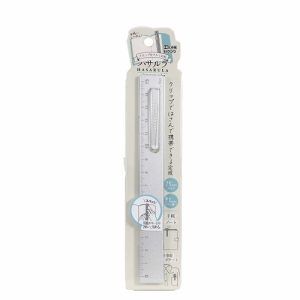 KUTSUWA HiLiNE | Regla aluminio con clip HASARULA 15 cm - Silver