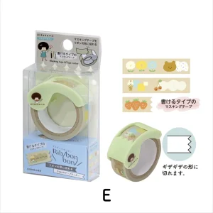 KUTSUWA | Set Masking tape (15 mm) + cutter - MIZUTAMA X RIBBON BON - E