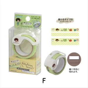 KUTSUWA | Set Masking tape (15 mm) + cutter - MIZUTAMA X RIBBON BON - F