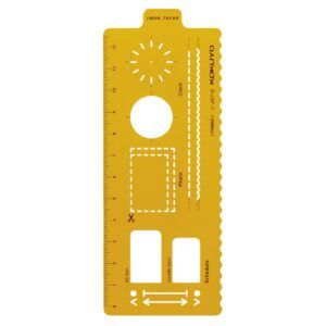 KOKUYO JIBUN TECHO | Plantilla PLAN con regla - Naranja