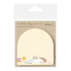 MIDORI | Block Notas Adhesivas (30) Cat - Book and Cat