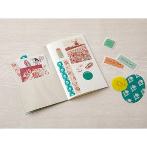 MIDORI | Libreta de stickers - Cuaderno Papel Pegatinas - Light Blue