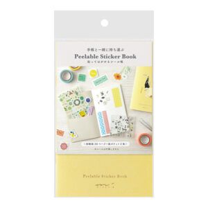 MIDORI | Libreta de stickers - Cuaderno Papel Pegatinas - Yellow