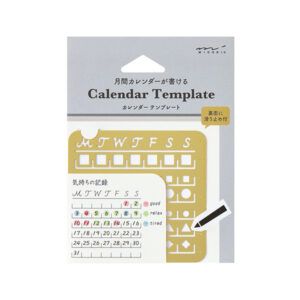 MIDORI | Regla latón 6 cm Plantilla calendario mensual - M