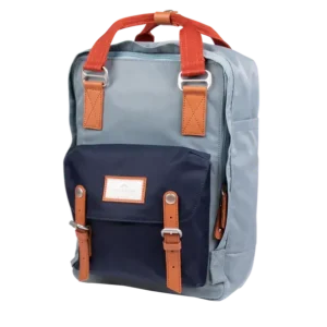 DOUGHNUT | Mochila Macaroon Estándar - EARTH TONE - Washed Denim x Nautical