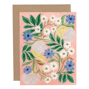 1CANOE2 | Tarjeta Felicitación - Pink Forage Floral