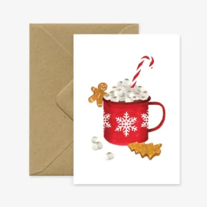 ALL THE WAYS TO SAY | Tarjeta de Navidad con sobre - Chocolate caliente