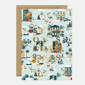 ALL THE WAYS TO SAY | Tarjeta de Navidad con sobre - Snowy House