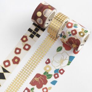 BGM | Set 3 Washi Tapes FOIL KIMONO - Camelia
