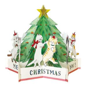 GREETING LIFE | Tarjeta de Navidad 3D - Dancing Cat