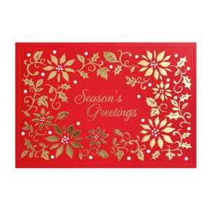 GREETING LIFE | Tarjeta de Navidad FOIL - Poinsettia