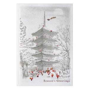 GREETING LIFE | Tarjeta de Navidad ONG MÉDICOS DEL MUNDO - Mini Santa Pagoda