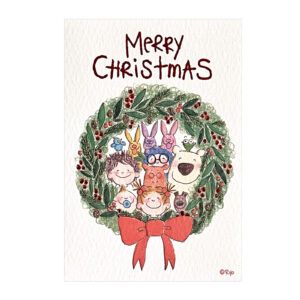 GREETING LIFE | Tarjeta de Navidad WONDROUS GANG - Wreath