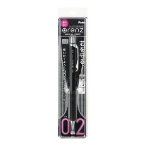 PENTEL | Portaminas 0,2 mm con grip metálico y borrador ORENZ - Negro
