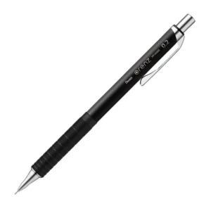 PENTEL | Portaminas 0,2 mm con grip metálico y borrador ORENZ - Negro